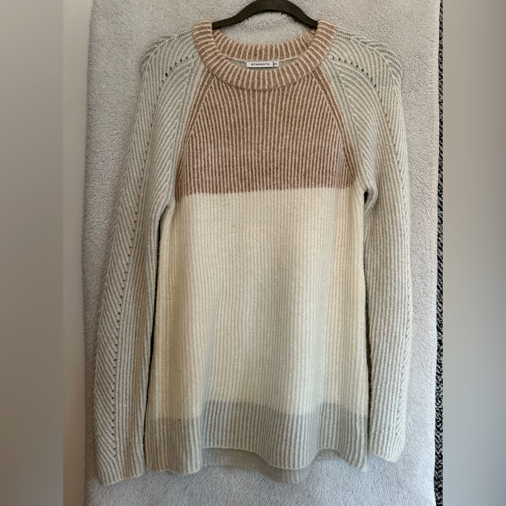 Soft White & Gray Sweater